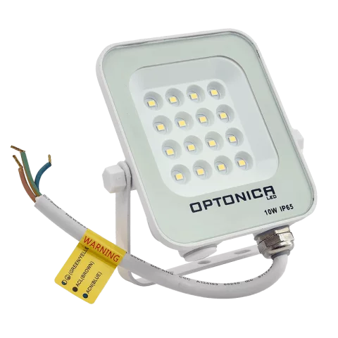 LED Reflektor 10W 6000K hideg fehér IP65 SMD Fehér Optonica FL5701