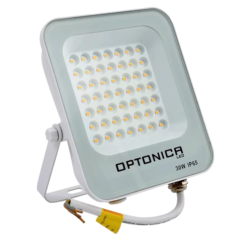 LED Reflektor 30W 2700K meleg fehér IP65 SMD Fehér Optonica FL5709