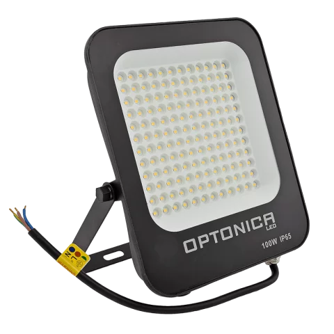 LED Reflektor 100W 4500K természetes fehér IP65 SMD Fekete Optonica FL5734