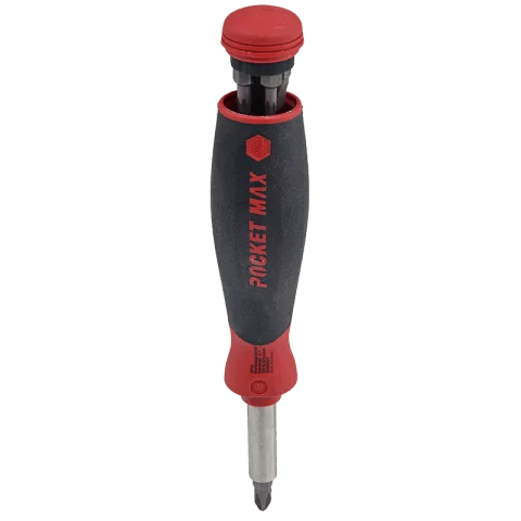Bittartós csavarhúzó 8 bitfej Mágneses csavarhúzó bittárral (T,PZ,PH,lap) Wiha PocketMax Magnetic