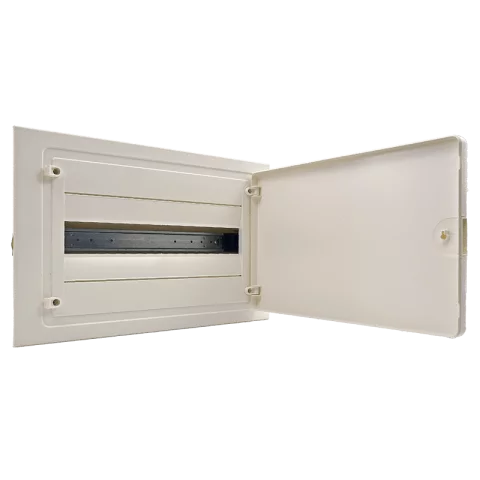Lakáselosztó süllyesztett 18 modulos elosztó szekrény fehér teli ajtóval Hager Golf VF118PD