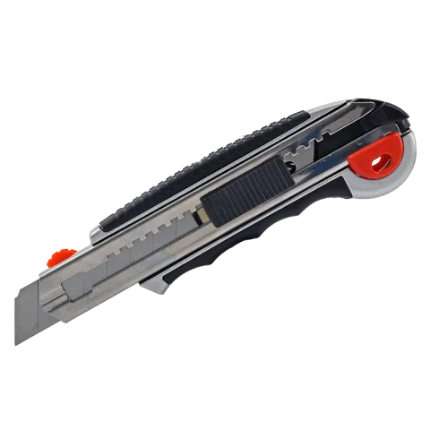 Pengés kés fémházas gumibetéttel 18mm törhető pengés kés 8 pengével Tapéta vágó Shineway 041301-0059