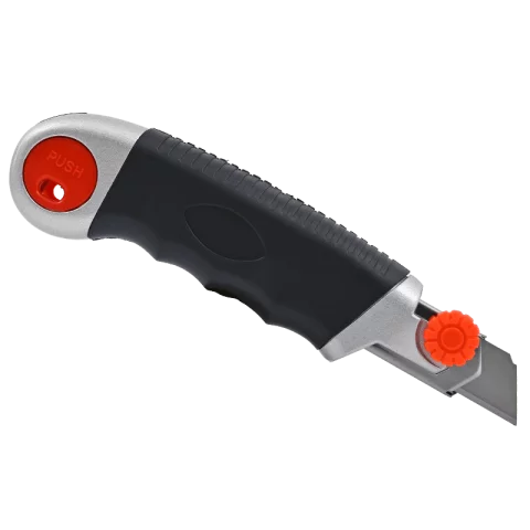 Pengés kés fémházas gumibetéttel 18mm törhető pengés kés 8 pengével Tapéta vágó Shineway 041301-0059