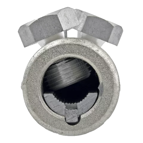 Szemes alumínium csősaru 95-240mm2 12-es furattal Szakadófejes csavaros saru Tracon AS95-240CS