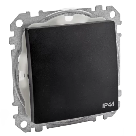 Schneider SEDNA Design kapcsoló 101 egypólusú villanykapcsoló IP44 rugós bekötés antracit SDD214101