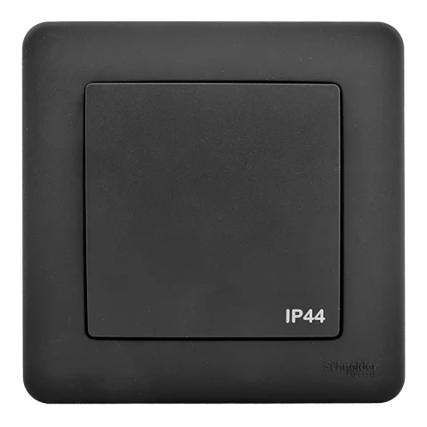 Schneider SEDNA Design kapcsoló 101 egypólusú villanykapcsoló IP44 rugós bekötés antracit SDD214101