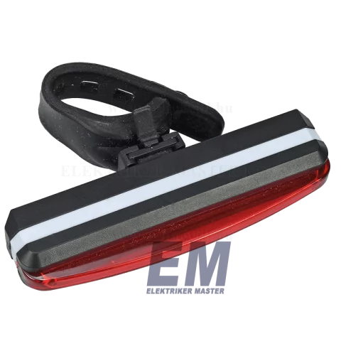 Tölthető kerékpár lámpa 1,5W Akkumulátoros LED bicikli lámpa hátsó Tracon BLCH1,5W