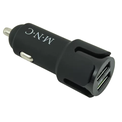Autós Szivargyújtó töltő adapter 2x USB -A csatlakozással 2,4A fekete MNC 54931BK