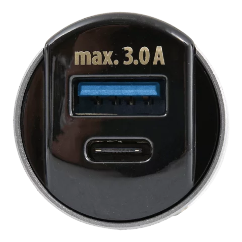 Autós Szivargyújtó töltő adapter USB -A és Type-C PD csatlakozóval 3A MNC55025