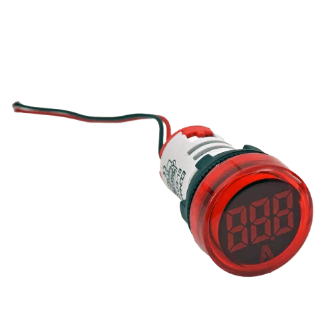 Digitális Áramerősségmérő 22mm furatba kerek Digitális kijelzővel 100A AC Ampermérő Elmark EL-ED16R