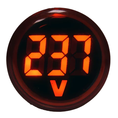 Digitális Feszültségmérő 22m furatba Digitális kijelzővel 12V-500V AC Voltmérő Elmark EL-ED16 401553