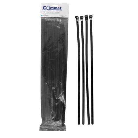 Gyorskötöző kábel kötegelő 370x7,5 fekete oldható Commel 365-008