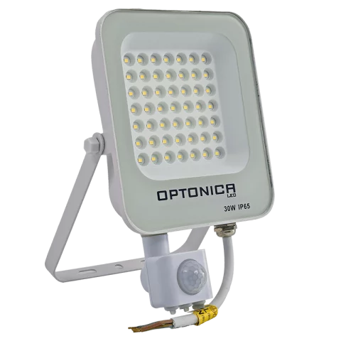 LED Reflektor Mozgásérzékelővel 30W 6000K Fehér Optonica SMD 5766