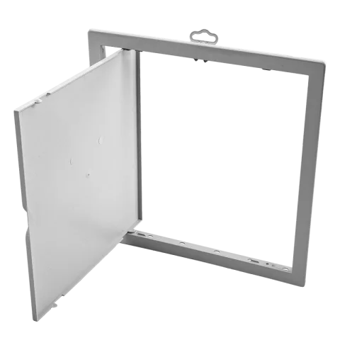 Szerelőajtó műanyag fehér 300x300mm Revíziós ajtó 285x285mm beépítés Elmark 500180/WH