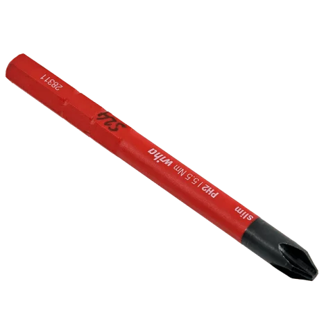 Csavarhúzó bit szár PH2 x75mm 1000V Behajtóhegy bit fej Slimbit KIF-FAM Wiha 72-34584