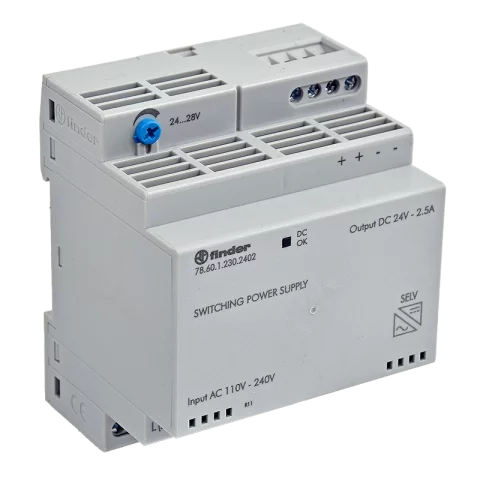 Finder Sínre szerelhető tápegység 60W 24V DC 2,8A 78.60.1.230.2402