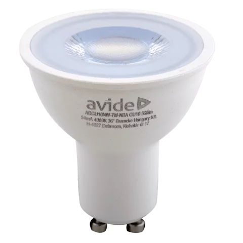 GU10 LED Spot Izzó 7W 4000K természetes fehér 36° Avide ABGU10NW-7W-NBA
