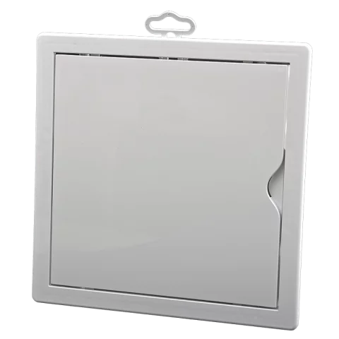 Szerelőajtó műanyag fehér 200x200mm Revíziós ajtó 185x185mm beépítés Elmark 500175/WH