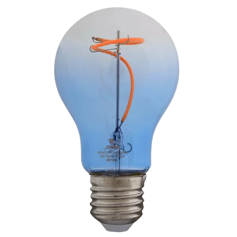 E27 Blue LED Filament Izzó 4W 1800K 100lm Extra meleg fehér Kék izzó A60 320° Nedes ZSF105