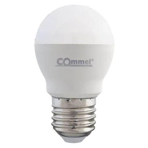 E27 LED Izzó 8W 4000K természetes fehér kisgömb 806lm G45 Commel 305-827
