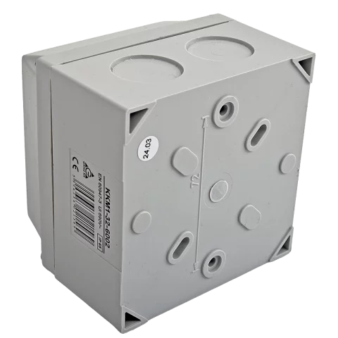 GANZ KKM-1-32-6002 tokozott kapcsoló 3P 32A IP65 0-1 állású BE-KI kapcsoló