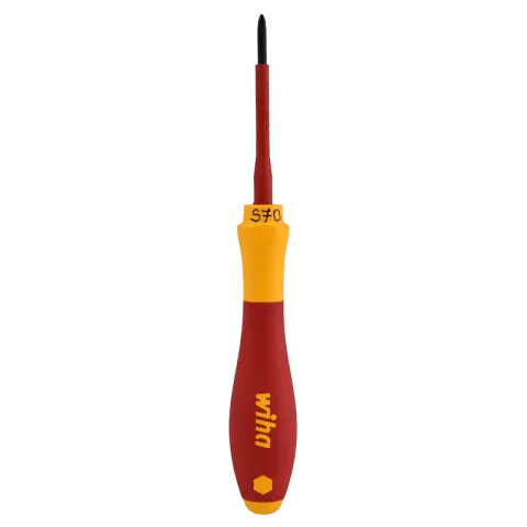 Keresztélű szigetelt csavarhúzó PH0 60x164 mm 1000V Villanyszerelő csavarhúzó KIF-FAM Wiha 72-00846