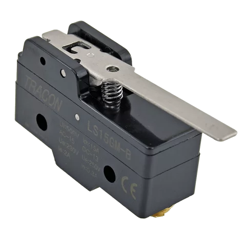 Helyzetkapcsoló végálláskapcsoló rugószáras 1xCO 2A 230V Tracon LS15GM-B