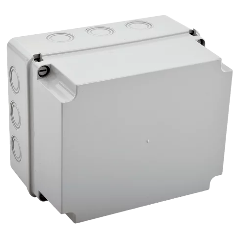 Kötődoboz falon kívüli 250x200x160 mm IP54 fröccsenő víz ellen védett magas kötődoboz CP 1263 Elmark