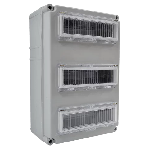 Csatári Plast csoportos mérő modul PVT 3045 ÁK 3x12 mért oldali elmenő áramköri szekrény CSP21.f116