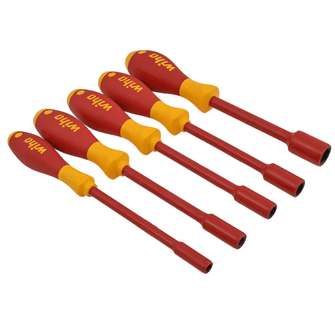 Dugócsavarhúzó készlet 5 részes Szigetelt Dugókulcs szett 5,5-7-8-10-13 mm 1000V Wiha 29466