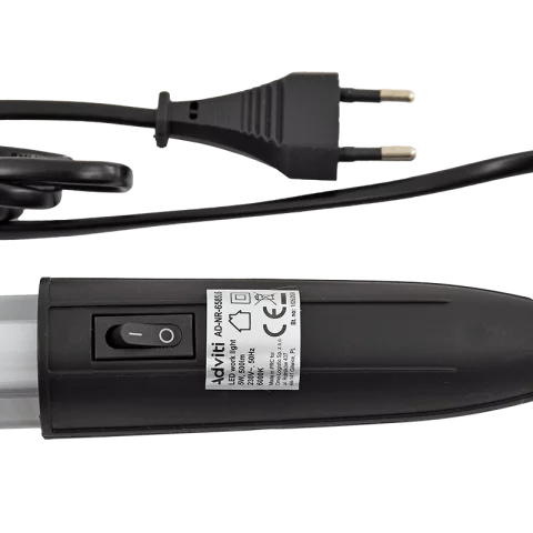 LED szerelőlámpa 5W IP44 steklámpa 3 méter vezetékkel Anco Adviti AD-NR-6585L6