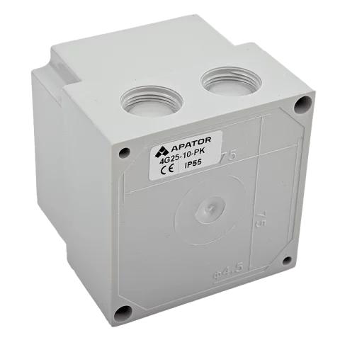 Apator 4G25-10-PK tokozott kapcsoló 3P 25A IP55 0-1 állású BE-KI kapcsoló