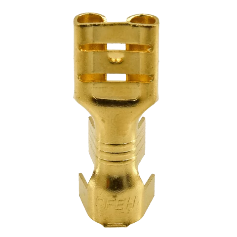 Szigeteletlen rátolható csúszó hüvely 6,3x0,8 4-6mm2 Tracon CSH6-2