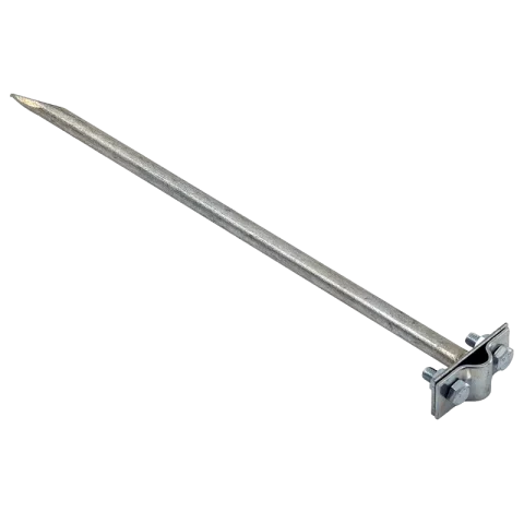 Villámvédelmi vezetéktartó 8-10mm köracélhoz 30cm eltartással hegyes véggel Pröpster 999300