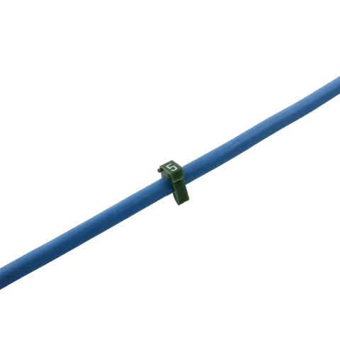 Kábeljelölő klipsz 0,5-1,5mm2 vezetékre "5" Zöld Vezetékjelölő szám 30db/sor Legrand CAB3 038215