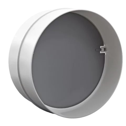 Ventilátor csőtoldó idom 125mm csapószelep idom Toldó Visszacsapó Szeleppel Vents BDV2121