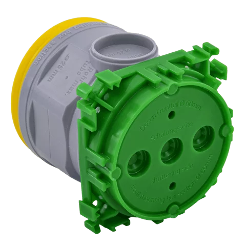 Kaiser betondoboz 60mm szerelvény és kötődoboz (főrész + rögzítőfedél + alaplap) 1265-40
