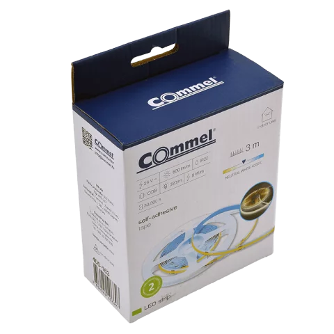 COB Led Szalag Szett Beltéri Természetes fehér 3m 14,4W 320LED/m Commel 405-163