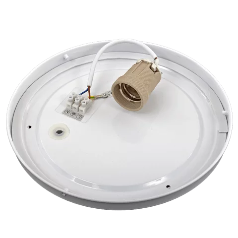 Mennyezeti lámpa E27 (Max.35W) IP44 kerek műanyag búrás Tracon MFIP1E27