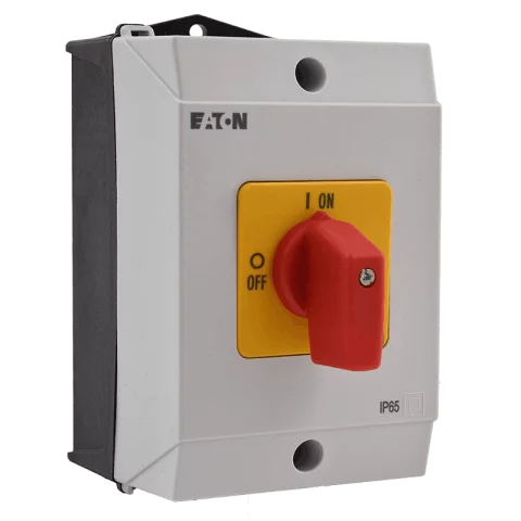 Eaton Tűzeseti főkapcsoló 3P 20A BE-KI Tűzvédelmi tokozott leválasztó kapcsoló T0-2-1/I1-RT 207082