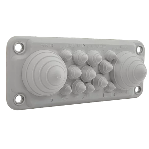 Kábelbevezető 222x92x30mm Kábelkivezető elosztószekrényekhez IP54 szürke Morek LMC14 MBA3F14L11