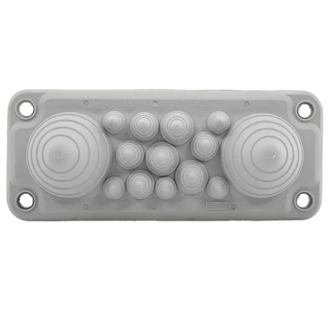 Kábelbevezető 222x92x30mm Kábelkivezető elosztószekrényekhez IP54 szürke Morek LMC14 MBA3F14L11