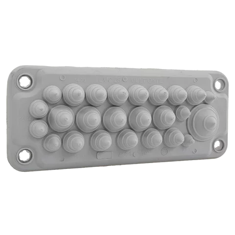 Kábelbevezető 222x92x30mm Kábelkivezető elosztószekrényekhez IP54 szürke Morek LMC25 MBA3F25L11