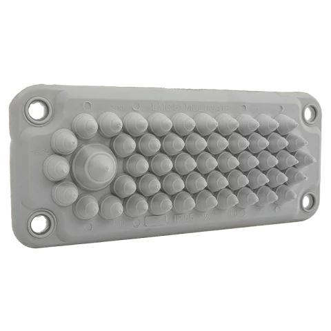 Kábelbevezető 222x92x30mm Kábelkivezető elosztószekrényekhez IP54 szürke Morek LMC51 MBA3F51L11