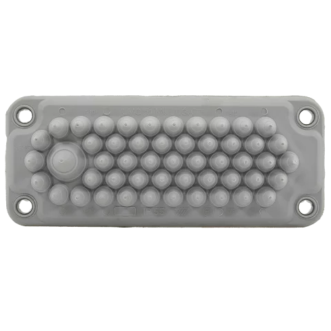 Kábelbevezető 222x92x30mm Kábelkivezető elosztószekrényekhez IP54 szürke Morek LMC51 MBA3F51L11