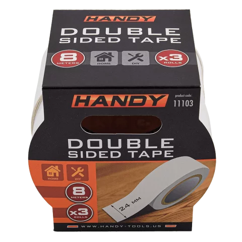 Kétoldalú ragasztószalag készlet 24mm x 8m 3db/csomag Handy 11103