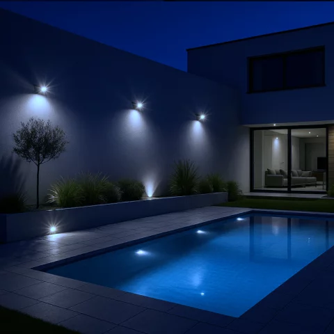 LED Reflektor 10W 6000K hideg fehér IP65 SMD Fekete Optonica FL5721