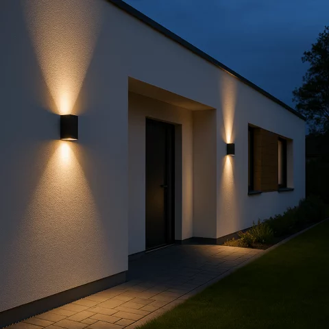 Fali lámpa 2xGU10 foglalat IP65 kültéri fekete Avide Valencia AOLWGU10-VALD