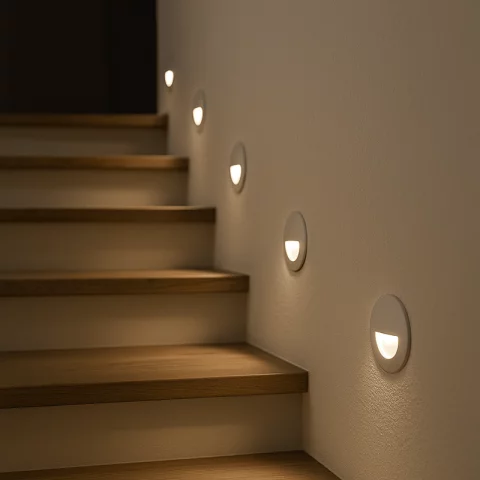 Strühm LED lépcsőmegvilágító 3,5W 5700K IP44 Kerek Kami 03122