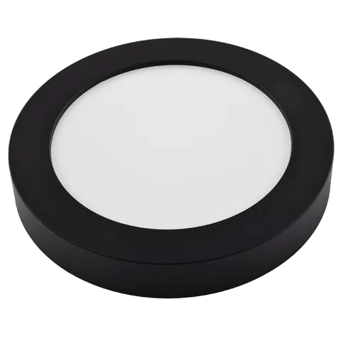 LED Panel Mennyezeti Falon Kívüli 18W Állítható színhőmérséklet Kerek Fekete Commel 337-728